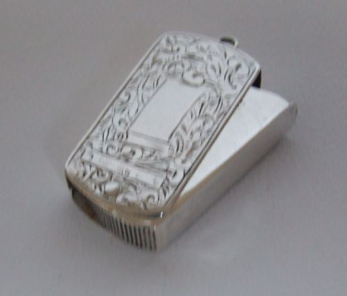 fig 1. A rare Victorian sliding silver vesta.