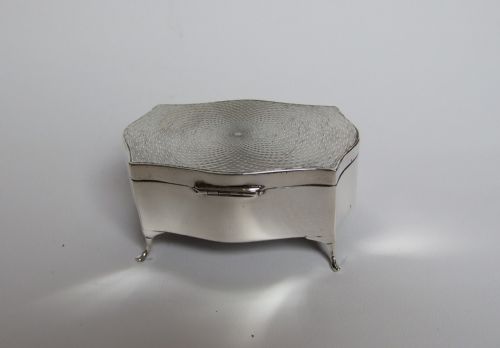 A Gorgeous Engine Turned Silver Trinket Box.