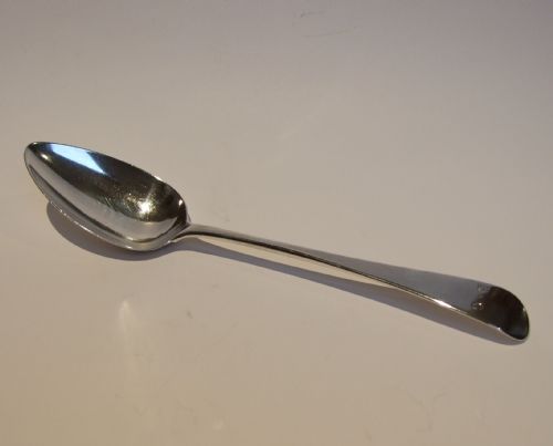 A Good George III Bateman Family Silver Serving Spoon.