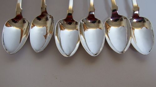 fig 1. A superb set of six Irish silver spoons.