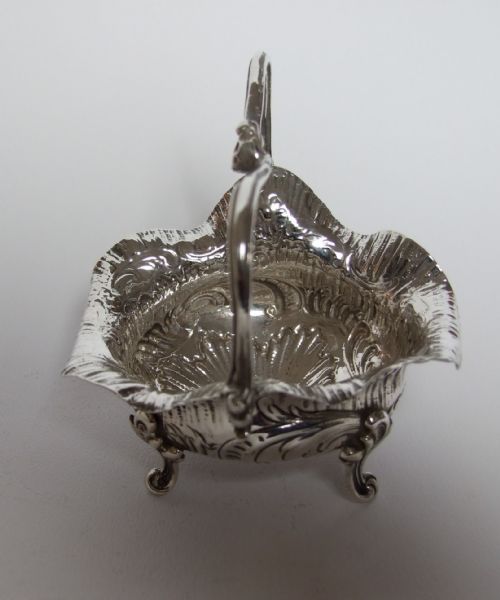 A Superb 19th Century Silver Sweetmeat Basket.
