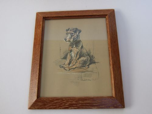 fig 1. A gorgeous vintage Lucy Dawson print in an oak frame.