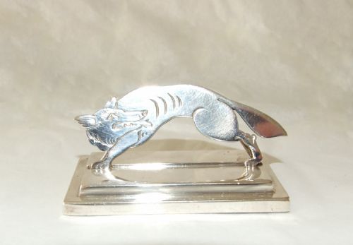 A Superb 'Silver Fox' Edwardian Place Card or Menu Holder.