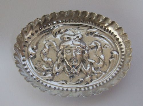A Gorgeous Victorian Art Nouveau Silver Trinket Dish.