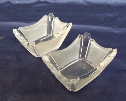 A Handsome Pair of Victorian Frosted Condiment Tubs.