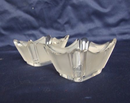 fig 1. A handsome pair of Victorian frosted condiment tubs.