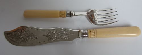 A Handsome Pair of Victorian Silver Plated Fish Servers.