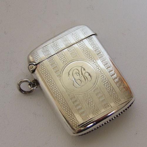 A Good Edwardian Silver Vesta.