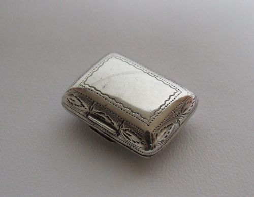 A Stunning George III Silver 'Cushion' Vinaigrette by Samuel Penbeton.