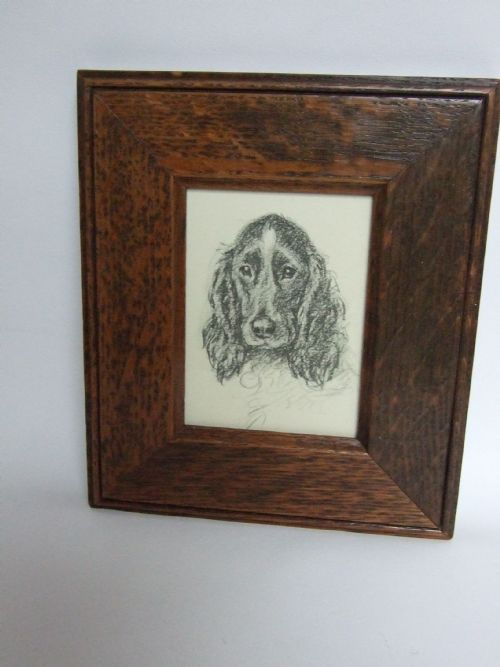 A Vintage Lucy Dawson Print of a Spaniel.