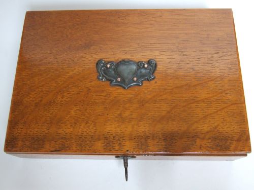 fig 1. A good Edwardian oak writing box.