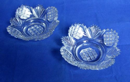 A Splendid Pair of Regency Cut Glass Saucers.