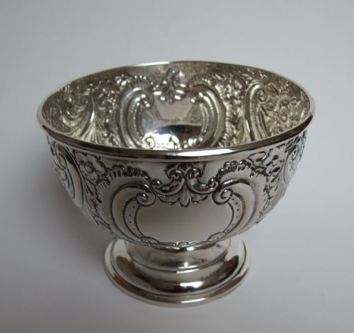 A Superb Victorian Silver Rose Bowl.