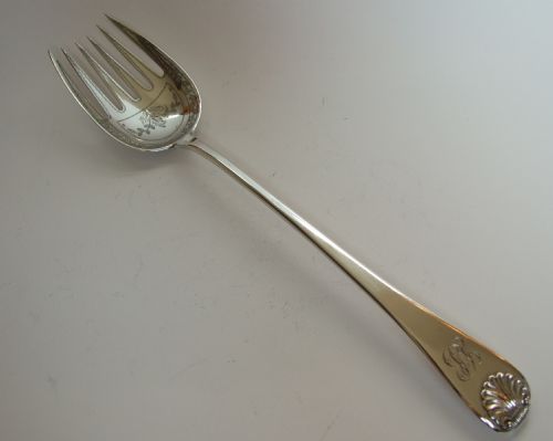 An Extremely Rare Georgian Silver Serving Fork.