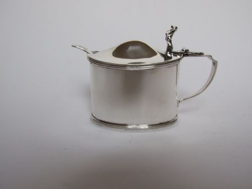 fig 1. A fine silver mustard pot exactly 100 years old.