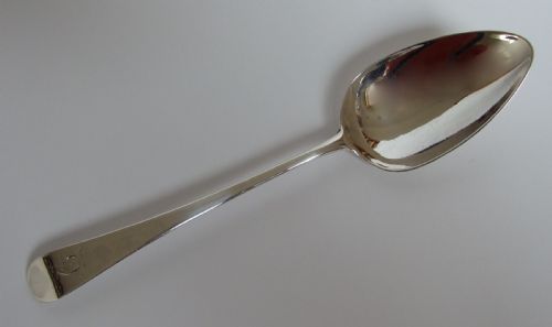 A Good Silver Serving Spoon by the Bateman Family.
