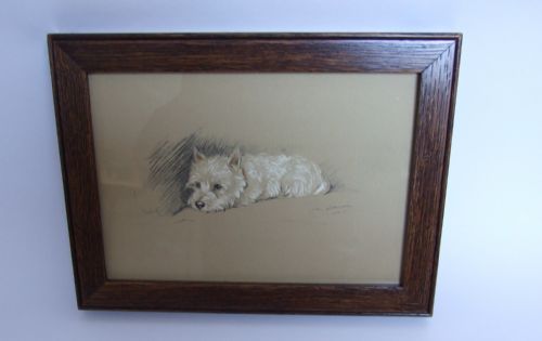 A Gorgeous Vintage Lucy Dawson Print of a Westie.