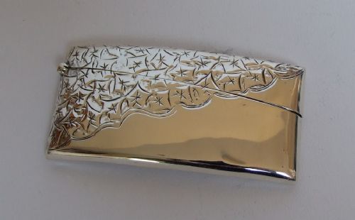 A Gorgeous Edwardian Silver Card Case.