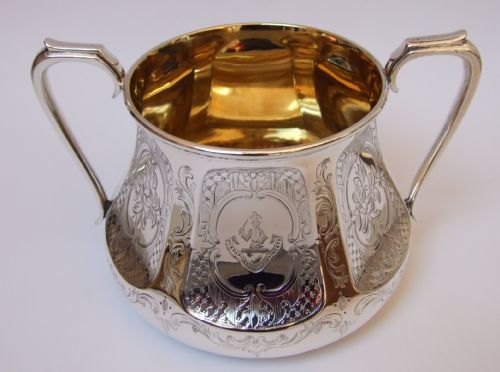 A Truly Magnificent Victorian Silver Gilt Bowl.