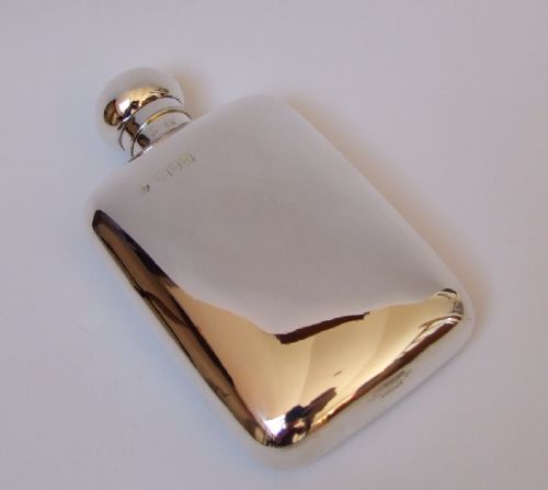 A Handsome Victorian Silver Hipflask.