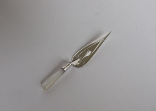 A Delightful Silver & Mother-of-pearl Bookmark.