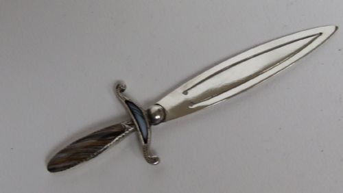 A Charming Victorian Silver 'Sword' Bookmark.