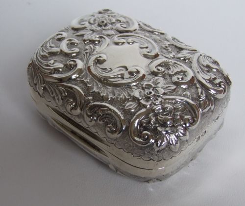 A Magnificent Victorian Silver Gilt Soap Box.