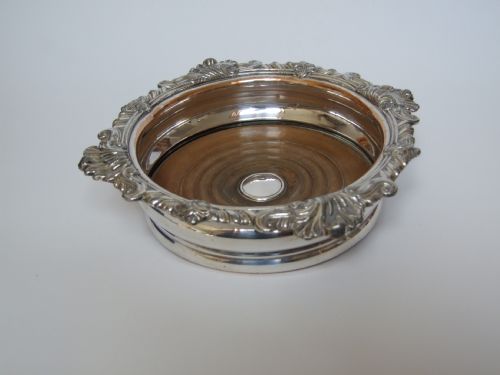 fig 1. A William IV Old Sheffield plate bottle or decanter coaster.