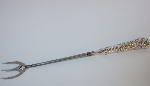A Rare Victorian Silver Handled Toasting Fork.