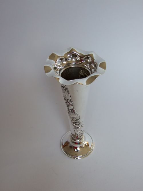 fig 1. A fabulous Sampson Morden Edwardian silver stem vase.