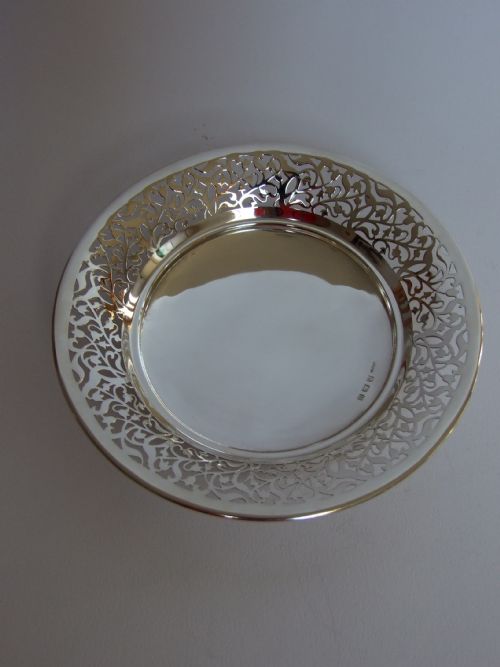 A Delightful Pierced Silver George V Dish.