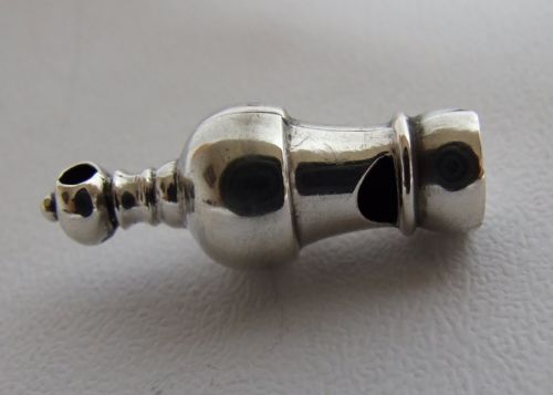 A Charming Late Victorian Silver Dog Whistle.