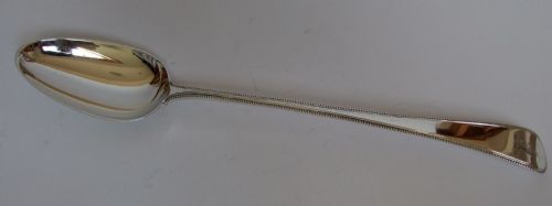 A Superb 18th Century Silver Stuffing/basting Spoon.