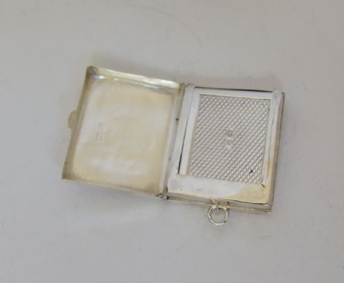 A Rare Edwardian Silver Sprung Stamp Case.