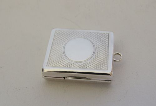 fig 1. A rare Edwardian silver sprung stamp case.