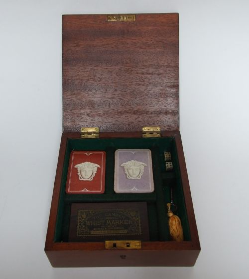 An Unusual Edwardian Mahogany Games Box.