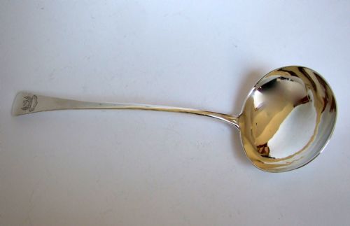 fig 1. A wonderful Georgian silver soup ladle.