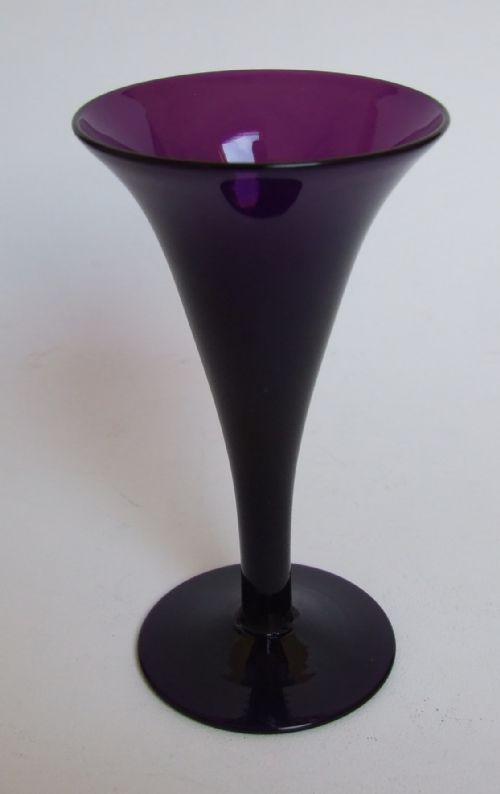 A Rare Georgian Amethyst Wine Flute.