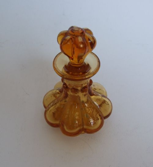 A Gorgeous Victorian Amber Scent Bottle.