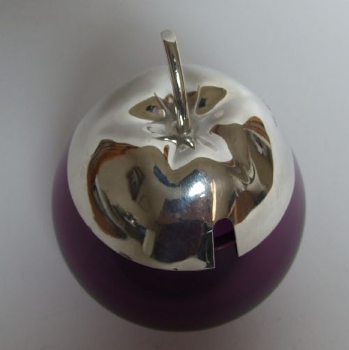 fig 1. A rare Edwardian silver & amethyst glass preserve pot.