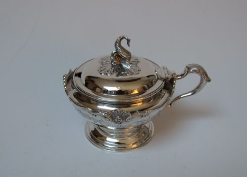 fig 1. A fabulous silver mustard pot with nautical motifs.