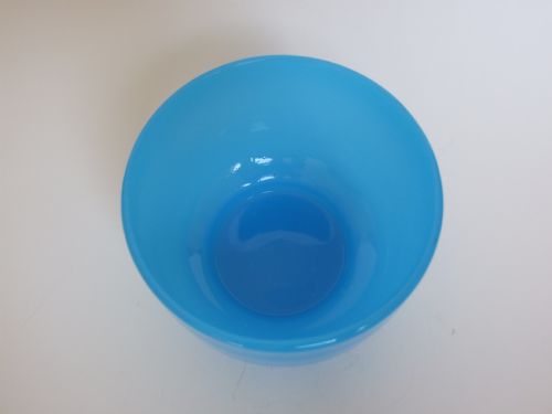 fig 1. A rare Victorian opaque sky blue finger bowl.