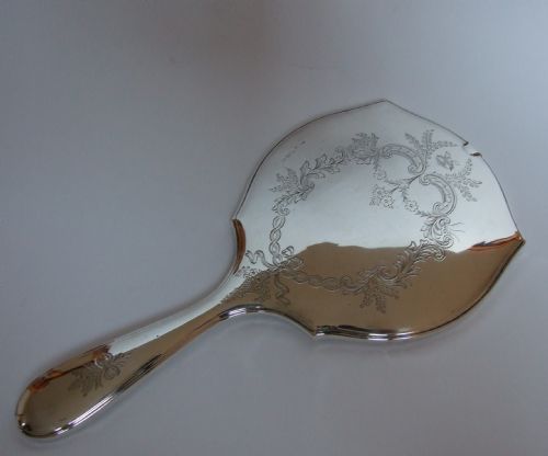 A Stylish Hallmarked Silver Hand Mirror.