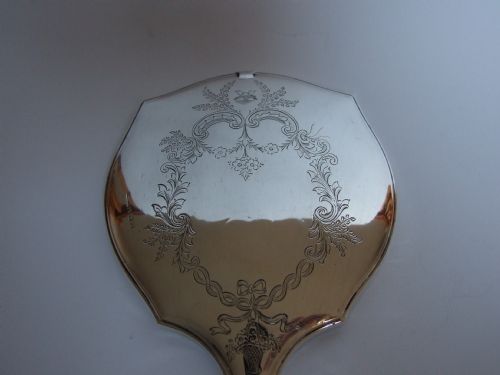 fig 1. A stylish hallmarked silver hand mirror.