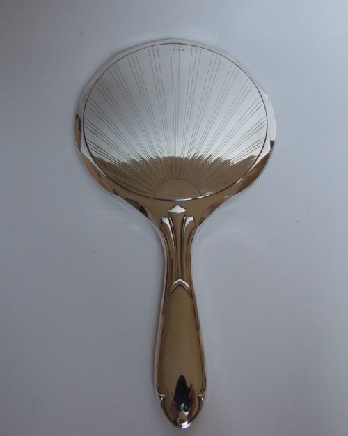 fig 1. A stylish Art Deco silver hand mirror.