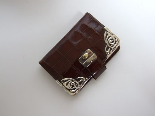 A Lovely Edwardian Silver Mounted Crocodile Purse/wallet.
