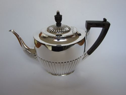 A Full Size Edwardian Silver Teapot.