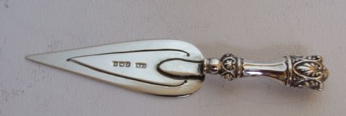 A Gorgeous Edwardian Silver Trowel Bookmark.