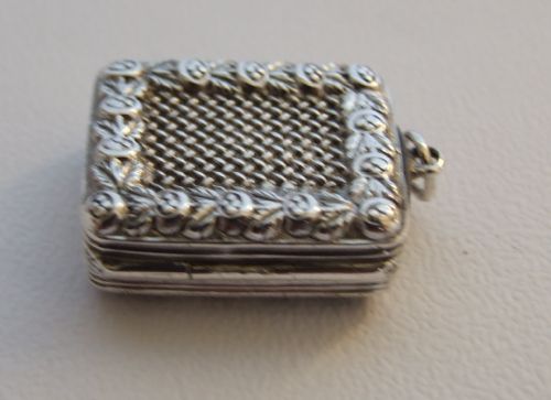 fig 1. A stunning Georgian silver vinaigrette.