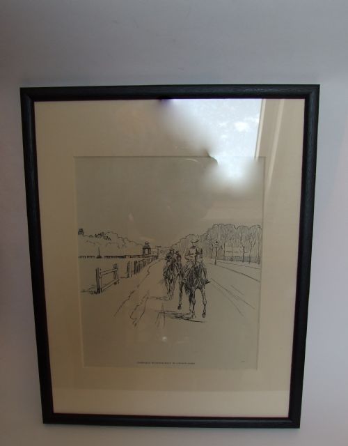 A Vintage Print of 'Entrance to Newmarket' by Lionel Edwards.
